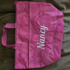 Vibrant Pink Tote with Personalized Embroidery